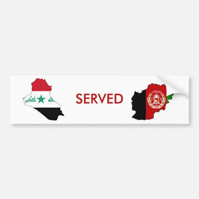 Iraq & Afghanistan Veteran Bumper Sticker (Front)