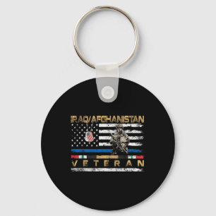 Iraq Afghanistan Veteran Vintage Flag Patriotic Me Key Ring