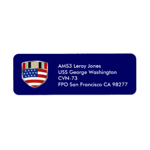 Iraq Campaign Ribbon Return Address Label