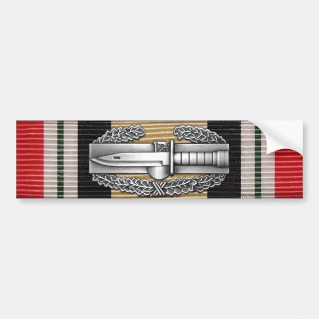 Iraq Combat Action Badge Bumper Sticker (Front)