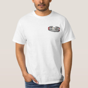 Iraq Combat Action Badge Front & Back Print T-Shirt