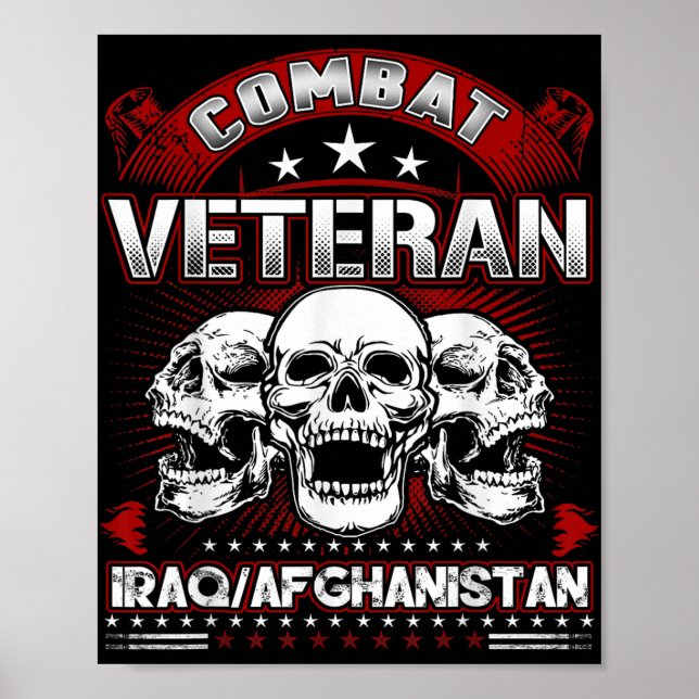 Iraq Combat Veteran Shirt  Poster (Front)