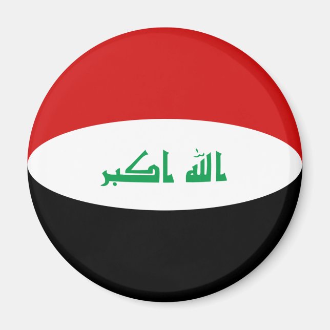 Iraq Fisheye Flag Magnet (Front)