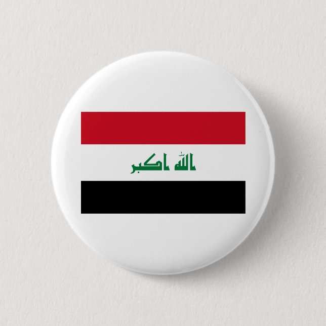 Iraq Flag 6 Cm Round Badge (Front)