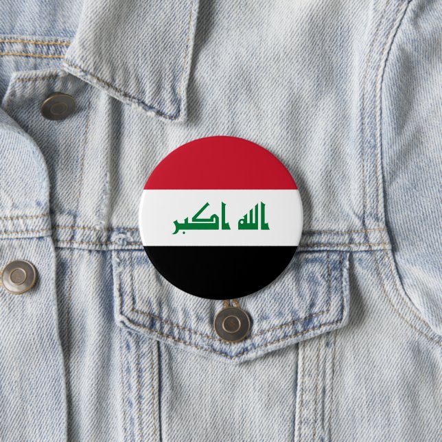 Iraq flag 7.5 cm round badge (In Situ)
