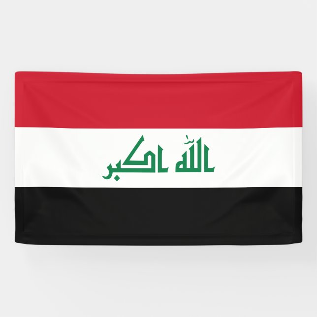 Iraq Flag Banner (Horizontal)