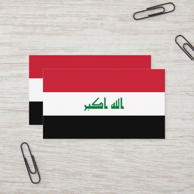 Iraq flag business card (Front/Back In Situ)