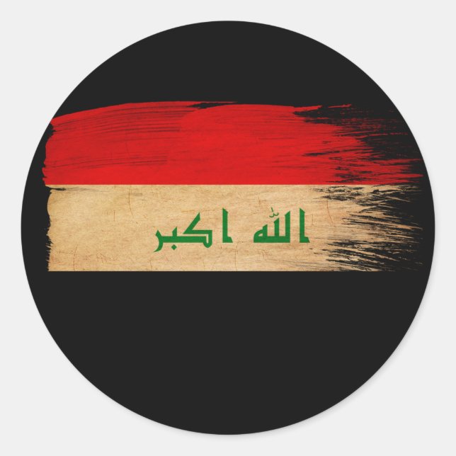 Iraq Flag Classic Round Sticker (Front)