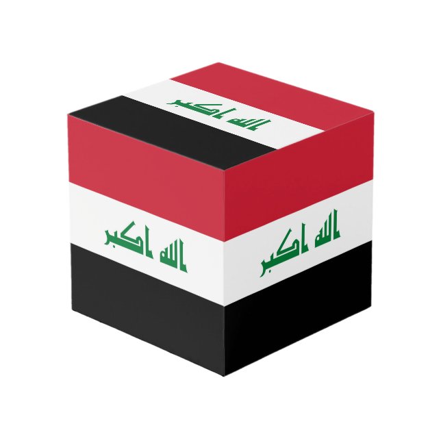 Iraq flag cube (Front Angled)