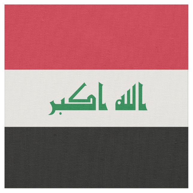 Iraq flag fabric (Close Up)