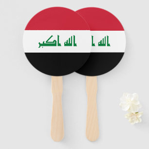 Iraq flag hand fan