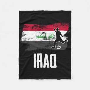 Iraq Flag Jersey Iraqi Soccer Team Iraqi  Fleece Blanket