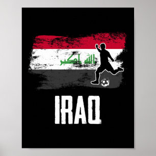 Iraq Flag Jersey Iraqi Soccer Team Iraqi Poster