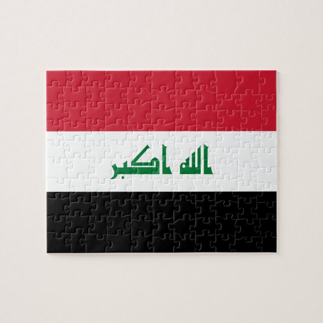 Iraq flag jigsaw puzzle (Horizontal)