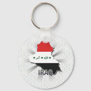 Iraq Flag Map 2.0 Key Ring