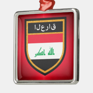 Iraq Flag Metal Ornament
