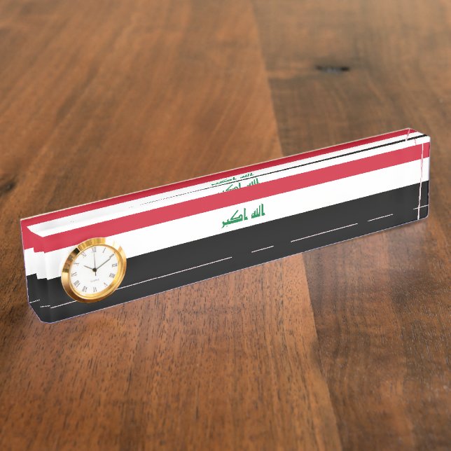 Iraq flag nameplate (Side)