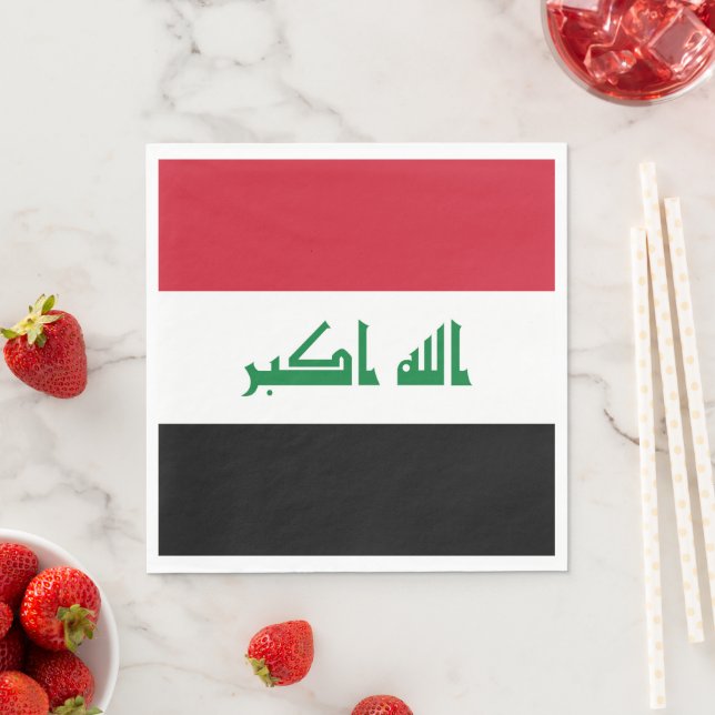 Iraq flag napkin (Insitu)