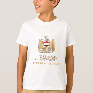 IRAQ FLAG ON IRAQI EMBLEM شعار العراق T-Shirt