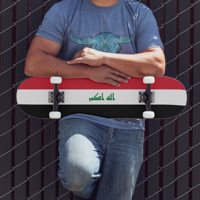 Iraq flag skateboard (Outdoor 3)