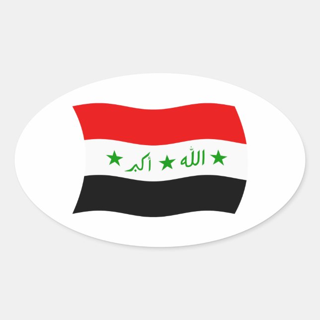 Iraq Flag Sticker (Front)