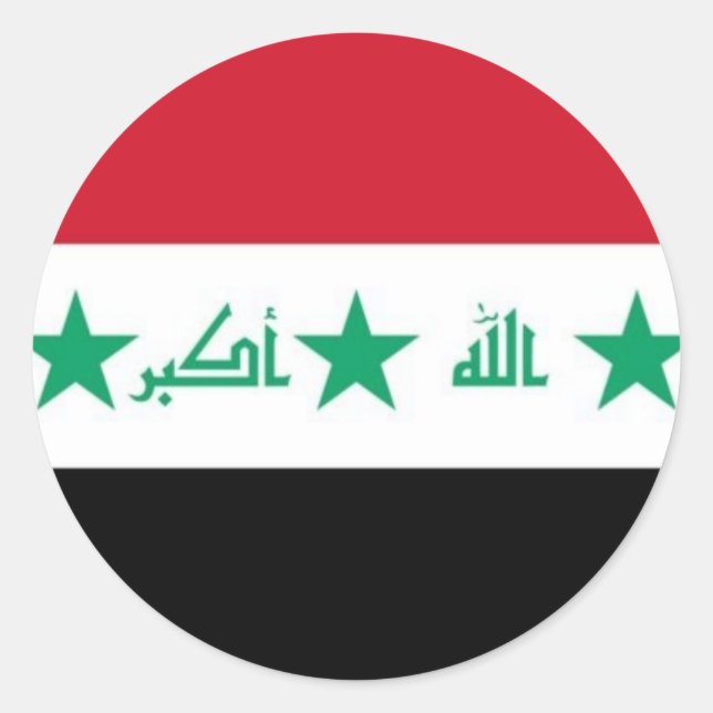 Iraq Flag Sticker - Customised (Front)