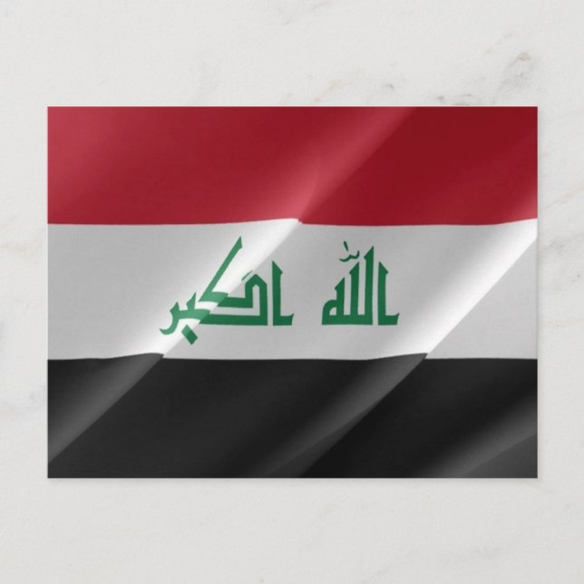Iraq - flag waving - postcard (Front)