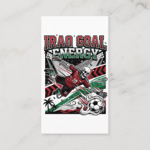 Iraq Goal Energy Skeleton Striker Nations Bold Soc Business Card