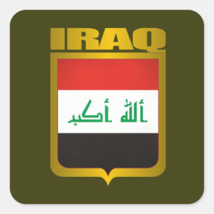 "Iraq Gold" Square Sticker