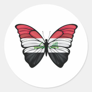 Iraq Hypolimnas Butterfly Classic Round Sticker