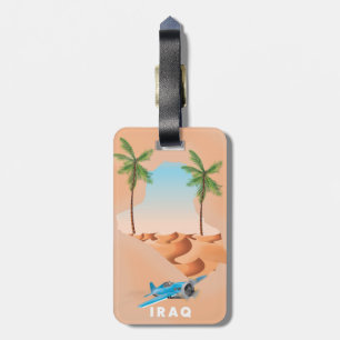Iraq Illustrated travel poster print. Luggage Tag