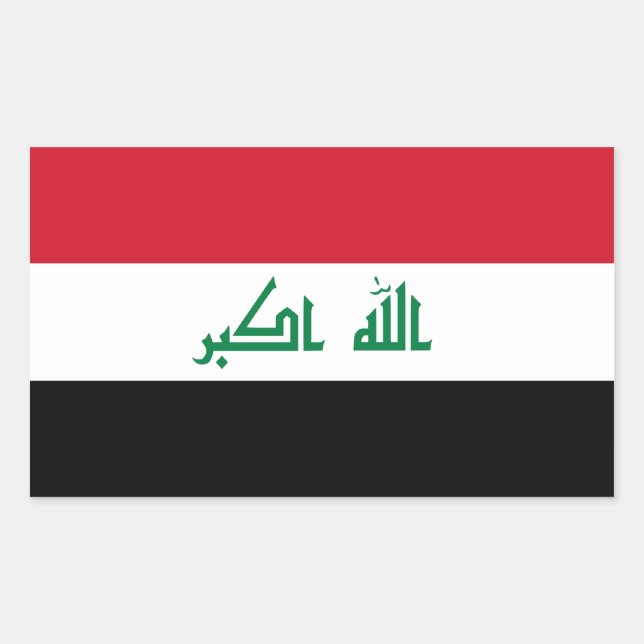 Iraq/Iraqi Flag. Irak Rectangular Sticker (Front)