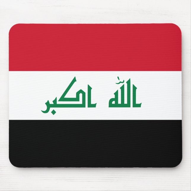 Iraq (Iraqi) Flag Mouse Pad (Front)