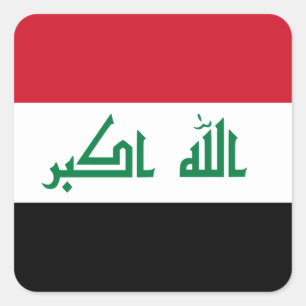 Iraq (Iraqi) Flag Square Sticker