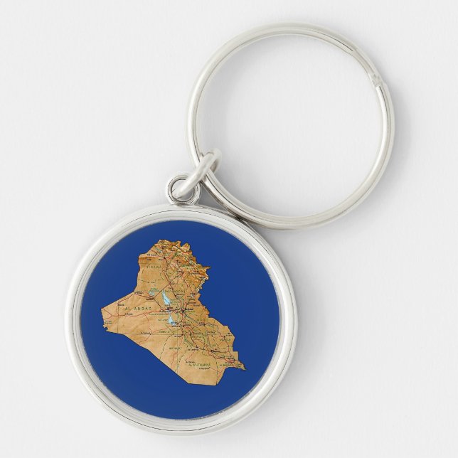 Iraq Map Keychain (Front)