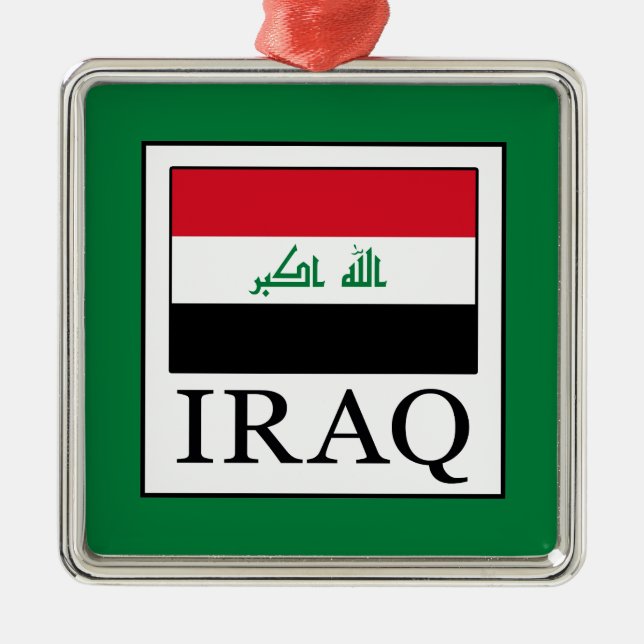 Iraq Metal Ornament (Front)