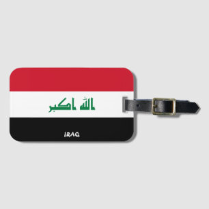 Iraq National Flag Patriotic Luggage Tag