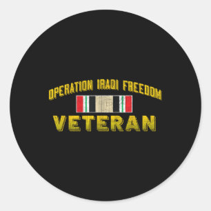 Iraq Operation Iraqi Freedom Veteran Day Gifts - B Classic Round Sticker