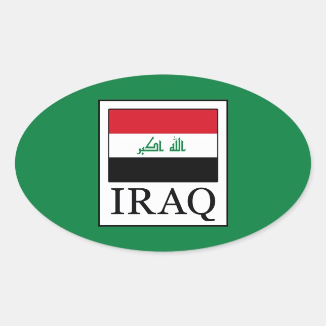 Iraq Oval Sticker (Front)