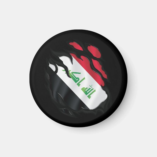 Iraq Ripped Flag Magnet (Front)