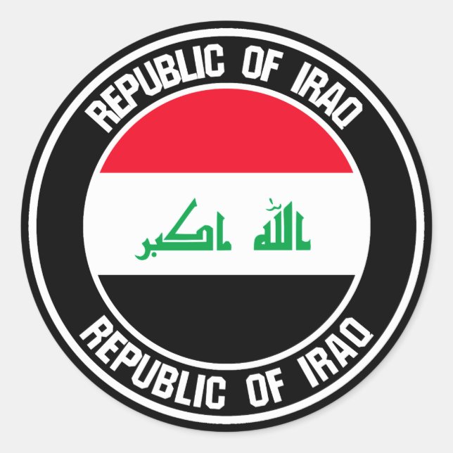 Iraq Round Emblem Classic Round Sticker (Front)