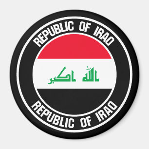 Iraq Round Emblem Magnet