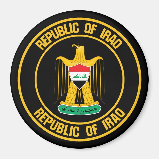Iraq Round Emblem Magnet (Front)