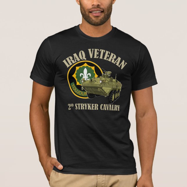Iraq Vet 2nd SCR Stryker T-Shirt (Front)
