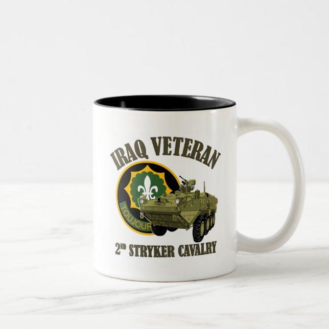 Iraq Vet 2nd SCR Stryker Two-Tone Coffee Mug (Right)