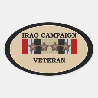 Iraq Veteran 4 ICS Oval Sticker