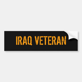 IRAQ VETERAN BUMPER STICKER