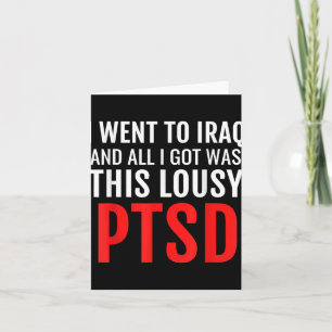 Iraq Veteran Shirt Ptsd Dark Humour War Army Infan Card