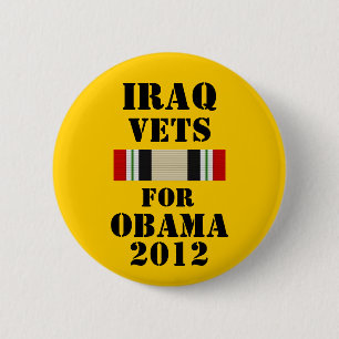 Iraq Vets for Obama 2012 6 Cm Round Badge