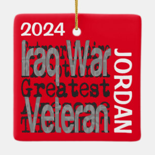 Iraq War Veteran Extraordinaire CUSTOM Ceramic Ornament